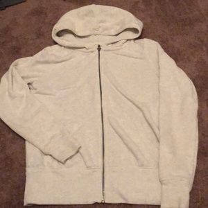 Small zip up grey hoodie, aerie